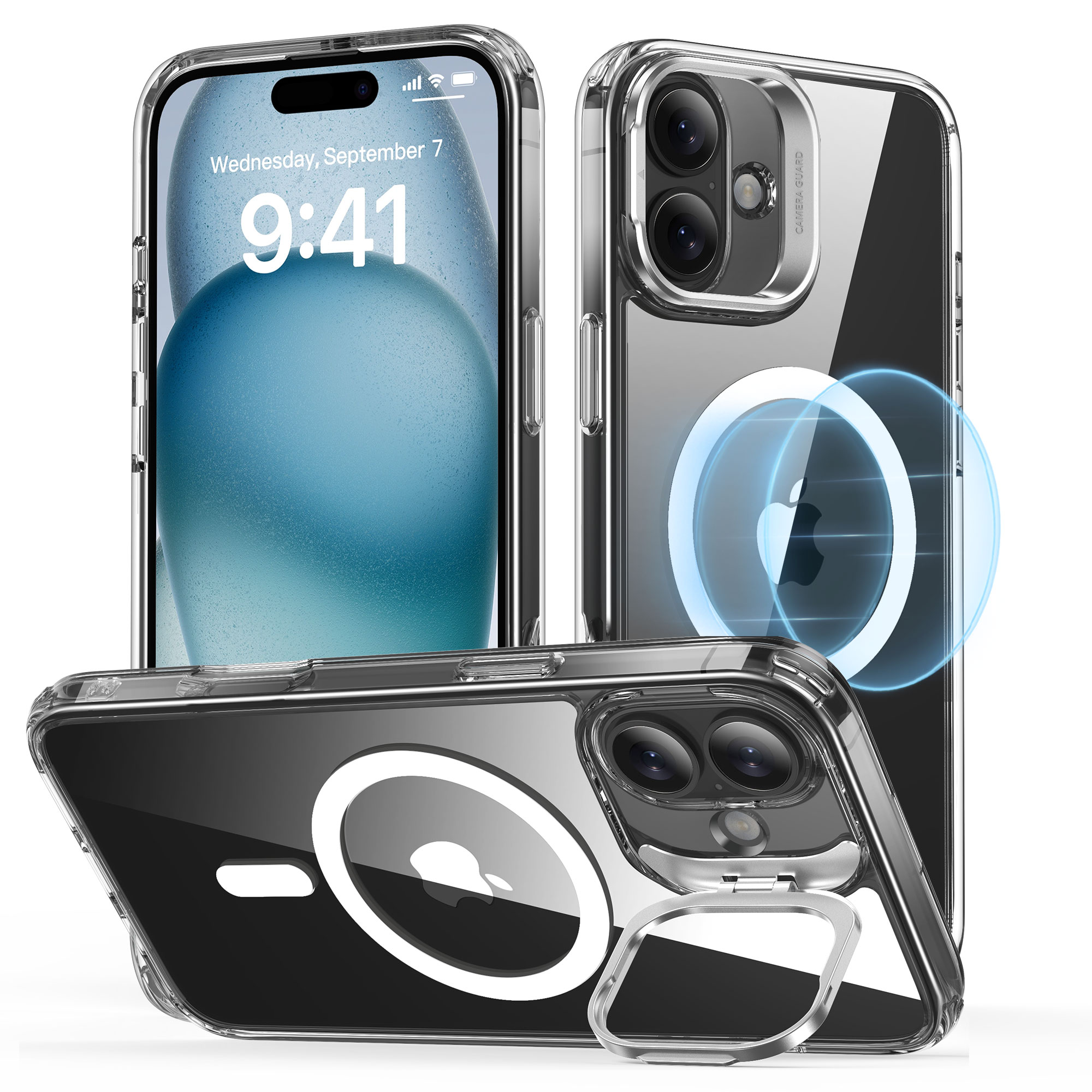 |11-12.kiw.ru(plus)の画像 ESR Classic Hybrid Case with Stash Stand (HaloLock) iPhone 16 Plus –  ナイコム株式会社